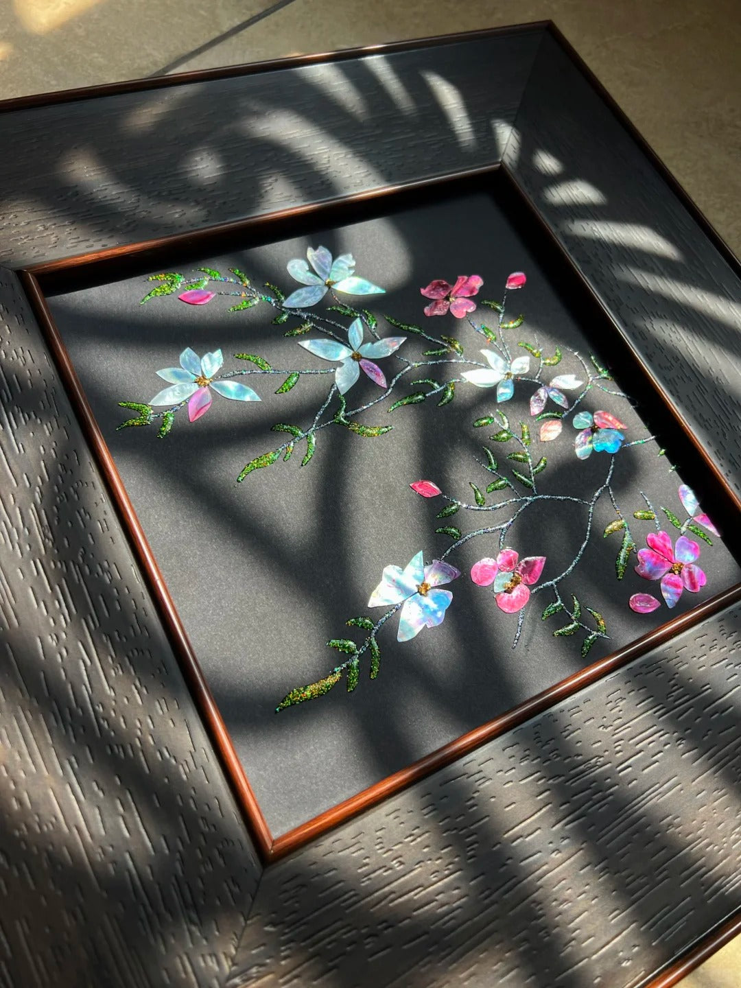 Luxury Spring Blossom Mother of Pearl Mosaic Wall Decor for High-End Interior Design