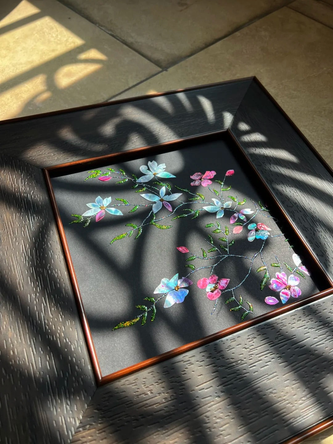 Luxury Spring Blossom Mother of Pearl Mosaic Wall Decor for High-End Interior Design